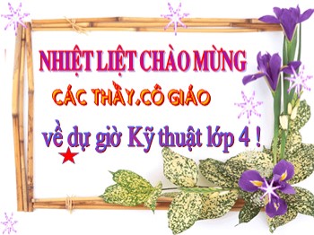 Bài giảng môn Kĩ thuật Lớp 4 - Bài: Lợi ích của việc trồng rau, hoa