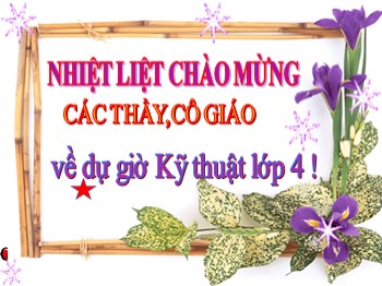 Bài giảng môn Kĩ thuật Lớp 4 - Tuần 14, Bài 11: Thêu móc xích (Tiếp theo)