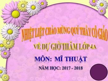 Bài giảng môn Mĩ thuật Lớp 4 - Chủ đề 4: Sáng tạo cùng những con chữ - Năm học 2017-2018