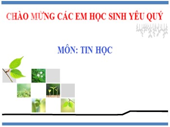 Bài giảng môn Tin học Lớp 4 - Chủ đề 1, Bài 5: Sử dụng thiết bị lưu trữ ngoài