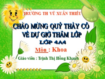 Bài giảng môn Khoa học Lớp 4 - Tuần 15, Bài 30: Làm thế nào để biết có không khí - Trịnh Thị Hồng Khanh