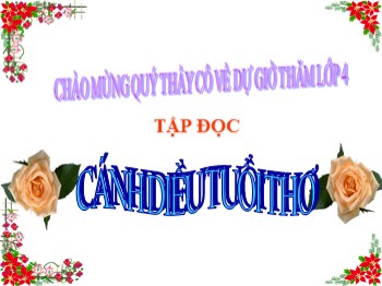 Bài giảng môn Tập đọc 4 - Tuần 15 - Bài: Cánh diều tuổi thơ