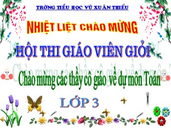 Bài giảng môn Toán Lớp 3 - Tuần 14 - Bài: Chia số có hai chữ số cho số có một chữ số