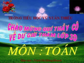 Bài giảng môn Toán Lớp 4 - Bài: Gấp một số lên nhiều lần