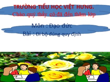 Giáo án điện tử môn Đạo đức Lớp 1 - Bài 11: Đi bộ đúng quy định