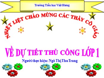 Giáo án điện tử môn Thủ công Lớp 1- Bài 17: Cắt , dán hình chữ nhật (Tiết 1) - Ngô Thị Thu Trang