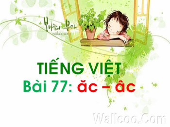 Bài giảng môn Học vần 1 - Tuần 19, Bài 77: ăc-âc