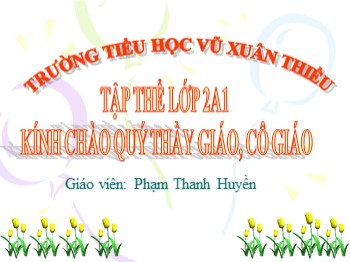 Bài giảng môn Luyện từ và câu Khối 2 - Tuần 8 - Bài: Từ chỉ hoạt động, trạng thái. Dấu phẩy - Phạm Thanh Huyền