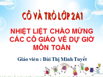 Bài giảng môn Toán Lớp 2 - Tuần 14 - Bài: Luyện tập - Bùi Thị Minh Tuyết