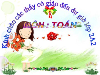 Bài giảng môn Toán Lớp 2 - Tuần 17 - Bài: Bảng trừ