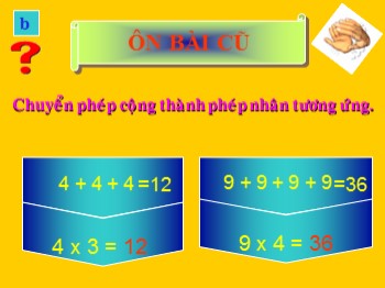 Bài giảng môn Toán Lớp 2 - Tuần 19 - Bài: Thừa số-Tích