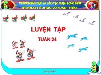 Bài giảng môn Toán Lớp 2 - Tuần 24 - Bài: Luyện tập (Trang 117)