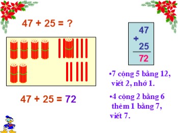 Bài giảng môn Toán Lớp 2 - Tuần 6 - Bài: 47+25