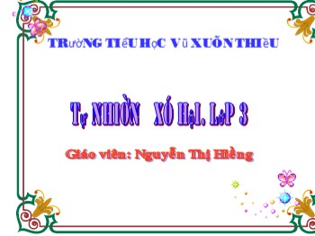 Bài giảng môn Tự nhiên và xã hội Lớp 3 - Tuần 26 - Bài: Tôm, Cua - Nguyễn Thị Hiềng