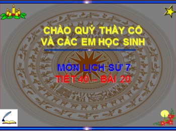 Bài giảng môn Lịch sử 7 - Tiết 40, Bài 20: Nước Đại Việt thời Lê Sơ (1428-1527)