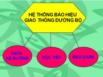 Giáo án điện tử môn An toàn giao thông Lớp 4 - Bài 3: Vạch kẻ đường