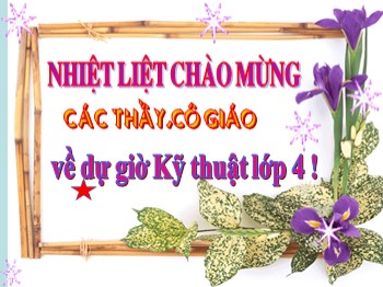 Giáo án điện tử môn Kĩ thuật Khối 4 - Bài: Thêu móc xích