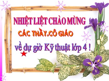 Giáo án điện tử môn Kĩ thuật Lớp 4 - Bài: Khâu đột thưa