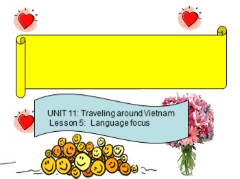 Bài giảng môn Tiếng Anh Lớp 8 - Unit 11: Traveling around Viet Nam - Lesson 6: Language Focus