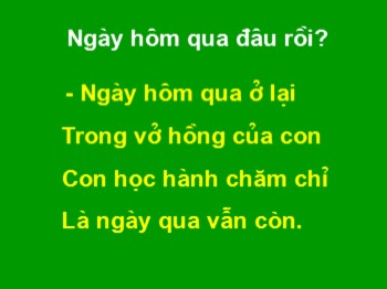 Bài giảng Chính tả Lớp 2 - Bài: Ngày hôm qua đâu rồi?