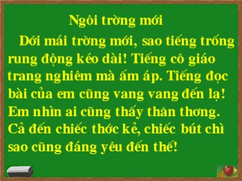 Bài giảng Chính tả Lớp 2 - Bài: Ngôi trường mới