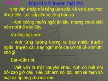 Bài giảng Chính tả Lớp 4 - Bài: Người viết truyện thật thà