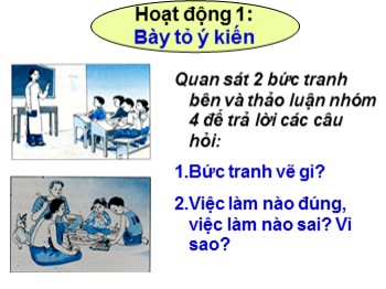 Bài giảng Đạo đức Lớp 2 - Bài: Học tập sinh hoạt đúng giờ