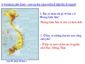 Bài giảng Địa lý Lớp 4 - Tiết 04, Bài: Một số dân tộc ở Hoàng Liên Sơn