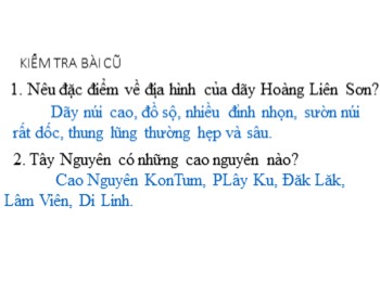 Bài giảng Địa lý Lớp 4 - Tiết 12, Bài: Đồng bằng Bắc Bộ