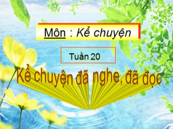 Bài giảng Kể chuyện Lớp 4 - Tuần 20: Kể chuyện đã nghe, đã đọc