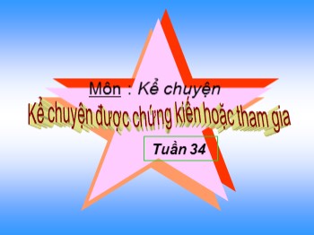 Bài giảng Kể chuyện Lớp 4 - Tuần 34: Kể chuyện được chứng kiến hoặc tham gia về một người vui tính