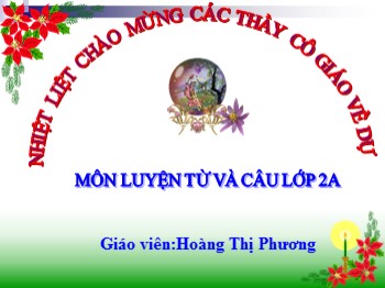 Bài giảng Luyện từ và câu Lớp 2 - Bài: Từ ngữ về loài chim. Dấu chấm, dấu phẩy