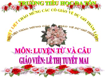 Bài giảng Luyện từ và câu Lớp 2 - Mở rộng vốn từ: Từ ngữ về họ hàng Dấu chấm, dấu chấm hỏi