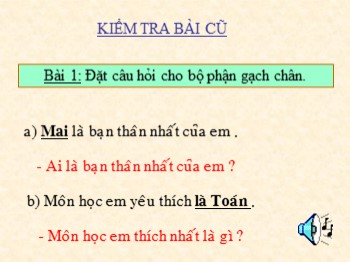 Bài giảng Luyện từ và câu Lớp 3 -  Bài: Từ ngữ về các môn học từ chỉ hoạt động