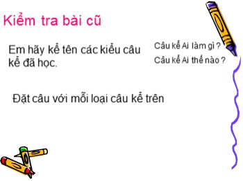 Bài giảng môn Luyện từ và câu Lớp 4 - Bài: Câu kể Ai là gì ?