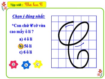 Bài giảng môn Tập viết Lớp 2 - Bài: Chữ hoa C
