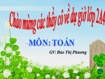 Bài giảng môn Toán Lớp 2 - Bài: Phép cộng 36 + 15