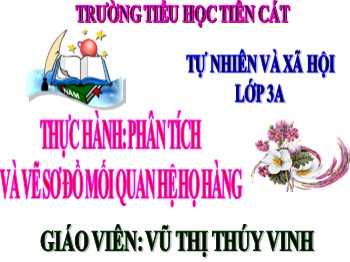 Bài giảng môn Tự nhiên và xã hội Lớp 3 - Bài 21-22: Thực hành: Phân tích và vẽ sơ đồ mối quan hệ họ hàng