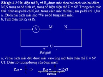 Bài giảng môn Vật lý Lớp 9 - Tiết 7, Bài 7: Sự phụ thuộc của điện trở vào chiều dài dây dẫn