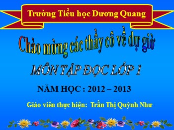 Bài giảng Tập đọc Lớp 1 - Bài: Mèo con đi học - Trần Thị Quỳnh Như
