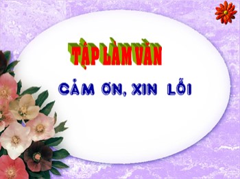 Bài giảng Tập làm văn Lớp 2 - Bài: Cảm ơn, xin lỗi