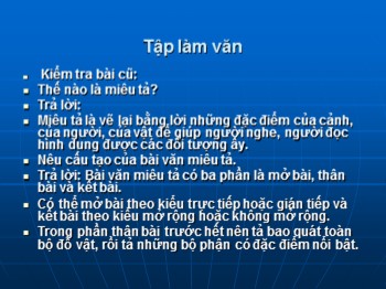 Bài giảng Tập làm văn Lớp 4 - Bài: Luyện tập miêu tả đồ vật