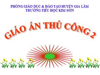 Bài giảng Thủ công Lớp 2 - Bài 16: Làm con bướm