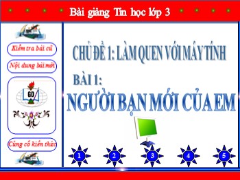 Bài giảng Tin học Lớp 3 - Chủ đề 1: Làm quen với máy tính - Bài 1: Người bạn mới của em