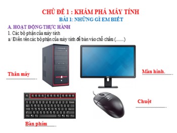 Bài giảng Tin học Lớp 4 - Chủ đề 1: Khám phá máy tính - Bài 1: Những gì em biết