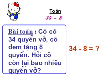 Bài giảng Toán Lớp 2 - Bài: 34-8