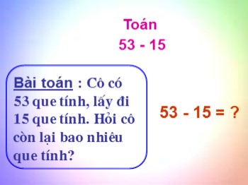 Bài giảng Toán Lớp 2 - Bài: 53-15