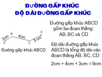 Bài giảng Toán Lớp 2 - Bài: Đường gấp khúc. Độ dài đường gấp khúc