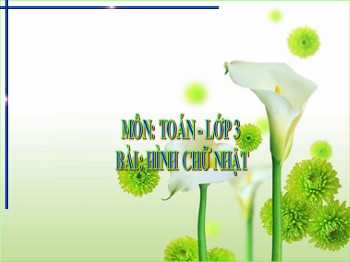 Bài giảng Toán Lớp 3 - Bài: Hình chữ nhật