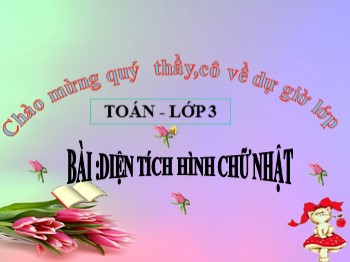 Bài giảng Toán Lớp 3 - Tiết 141: Diện tích hình chữ nhật